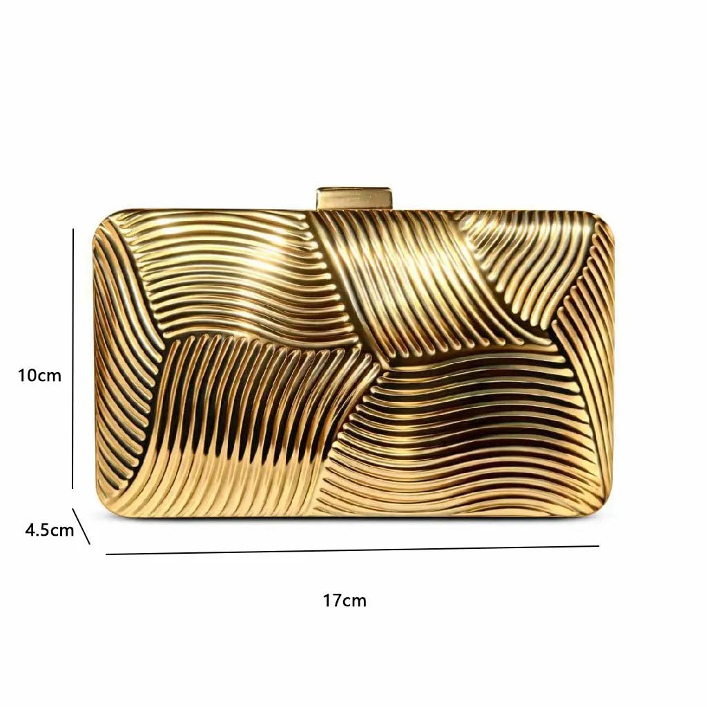New iron box shape dinner bag chain hand grab bag fashion personality celebrity