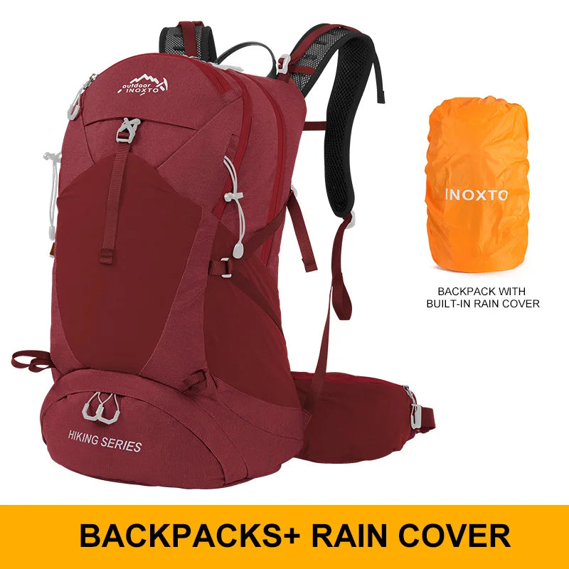 Mountaineering Backpack 35 Liters Men's and Women's Outdoor Sports Bag Waterproof Camping Hiking Rain