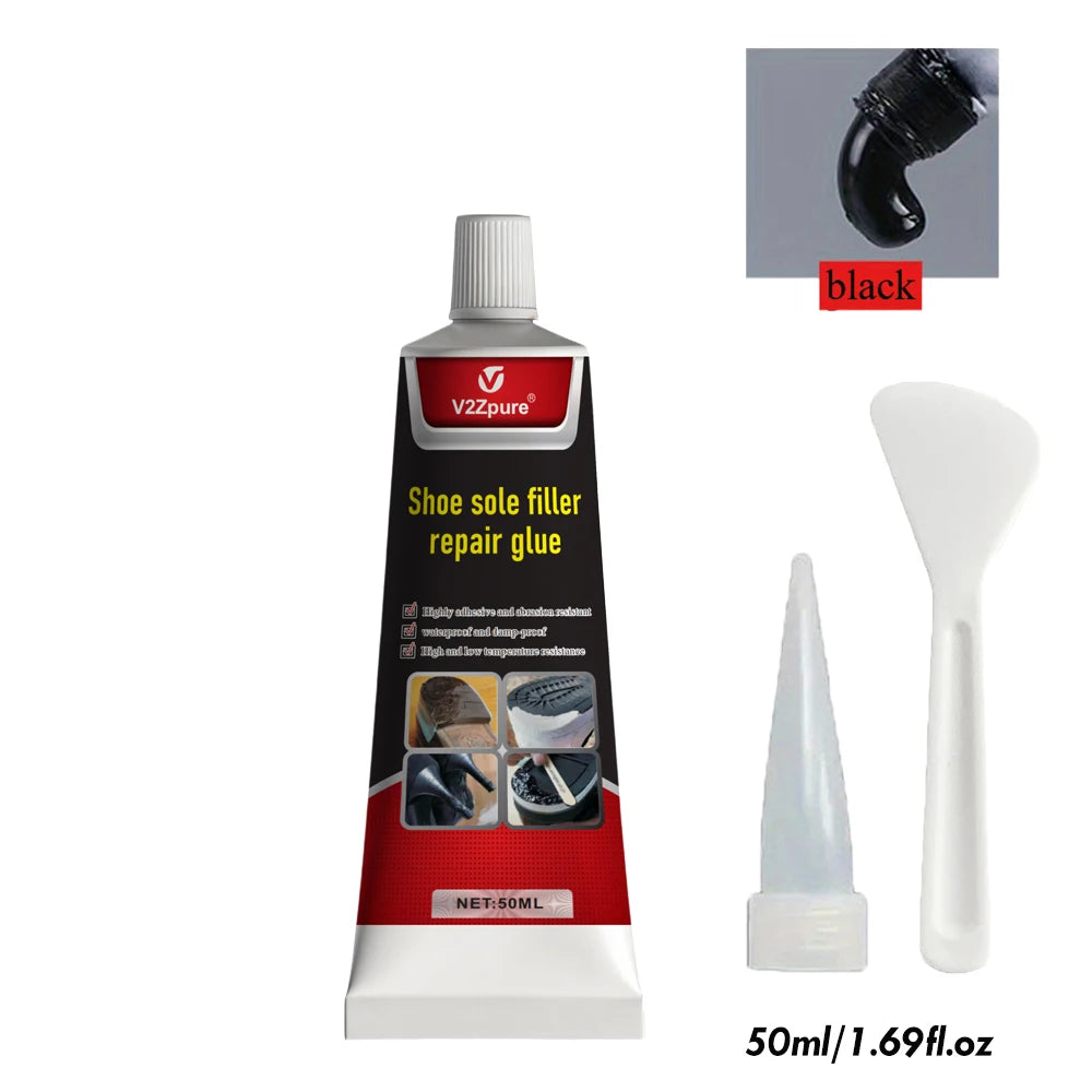 3PCS Shoe Repair Glue Kit White Black Sole Waterproof Quick Drying Filling Repair Glue Wear-resistant Sealant Crack Repair Agent