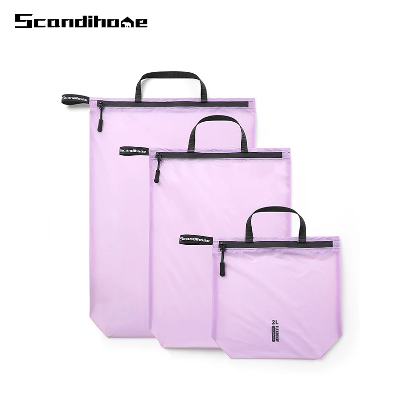 Waterproof Storage Pouch with Zipper Handle for Clothes Shoes Accessories Portable Organizer for Travel Sports Hiking