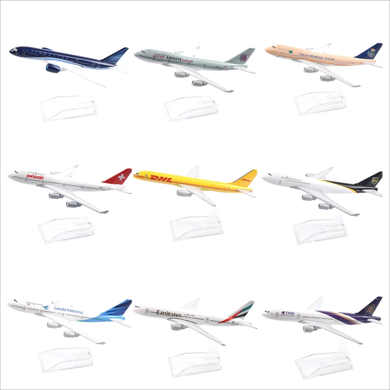 JASON TUTU  Aircraft Model Boeing 747 B787 B777 Planel Airplane Airbus A380 A320 Diecast Metal 1/400 Scale Planes Collect Gifts