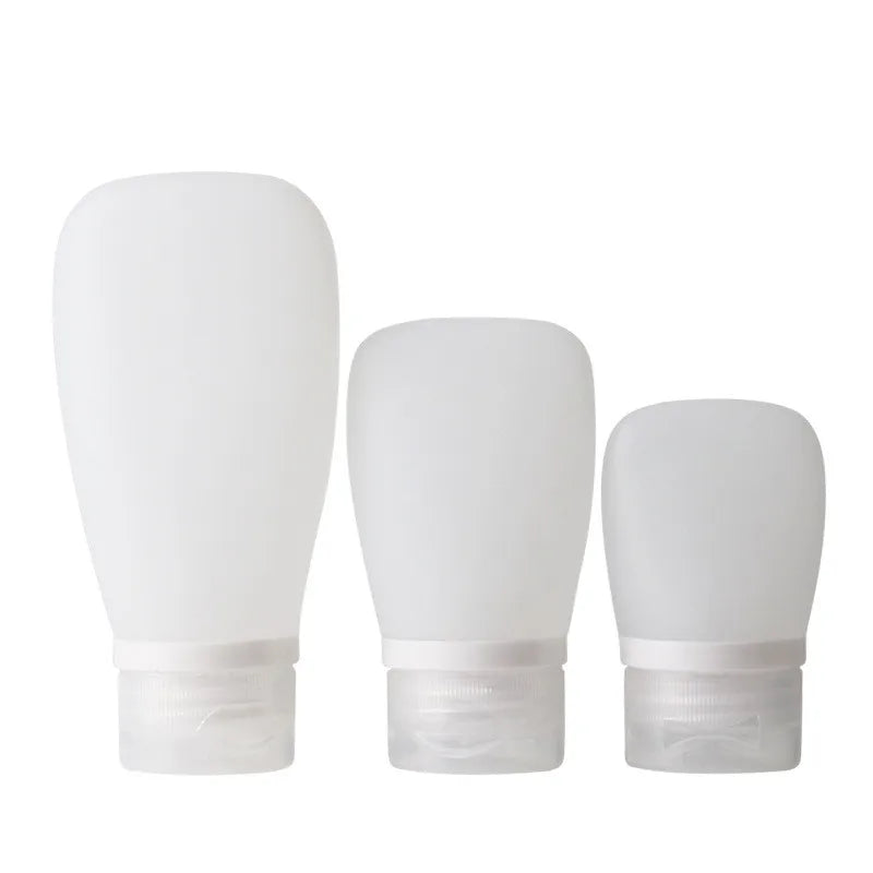 30/60/90ML Silicone Travel Cosmetics Bottles Empty Refillable Liquid Container Shampoo Trip Shower Cream Gel Squeeze Containers