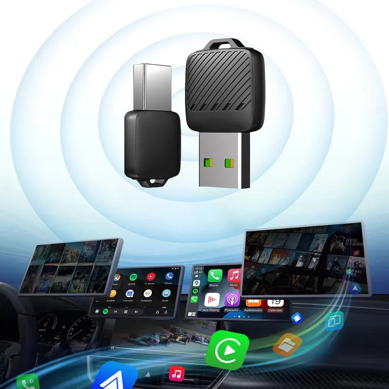 Lenovo 2 in 1 Wireless Android Auto Adapter Wireless CarPlay Dongle Car Intelligent Systems AI Smart Box For Car Wired CarPlay