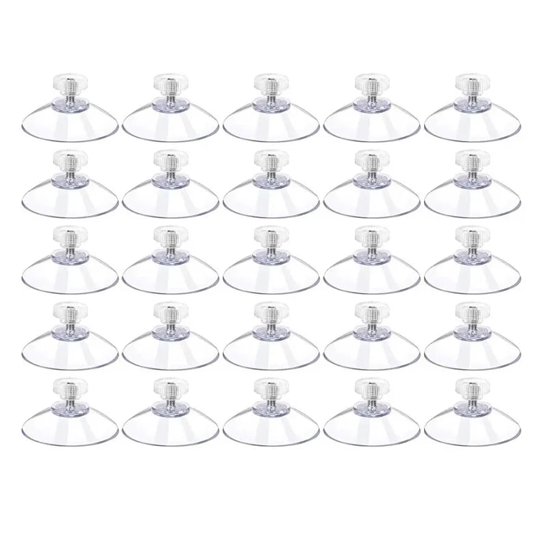 5/10/20/30pcs Suction Cups Hook with Screw Clear PVC Sucker Pads Hook Strong Adhesive Windows Glass Suction Cup Holder Hook