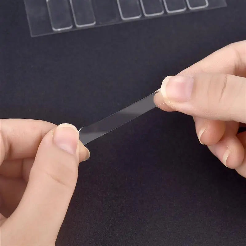 5Sheets Transparent Traceless Nail Art Jelly Double-Sided Tape For Adhesive Tab Fixed Item Supre Sticky Waterproof Breathable