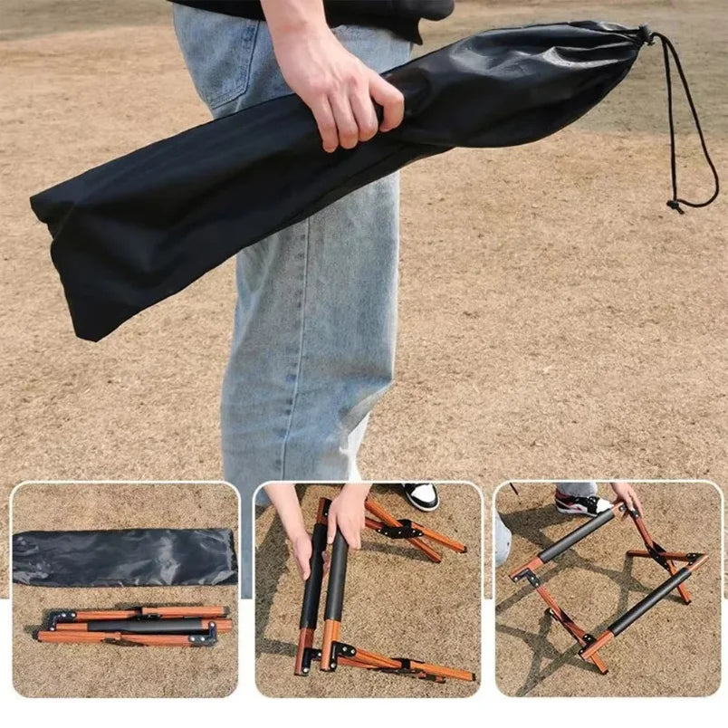 Outdoor Camping Folding Refrigeration Rack Foldable Alloy Ice Bucket Rack Hiking BBQ Picnic Stand Luggage Rack Anti Slip Rack