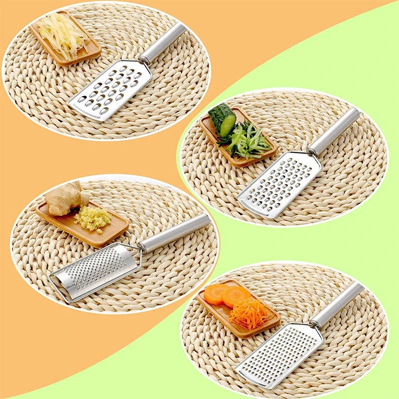 LMETJMA Mini Cheese Grater With Handheld Cheese Shredder Stainless Steel Cheese Lemon Zester For Chocolate Ginger Garlic JT361