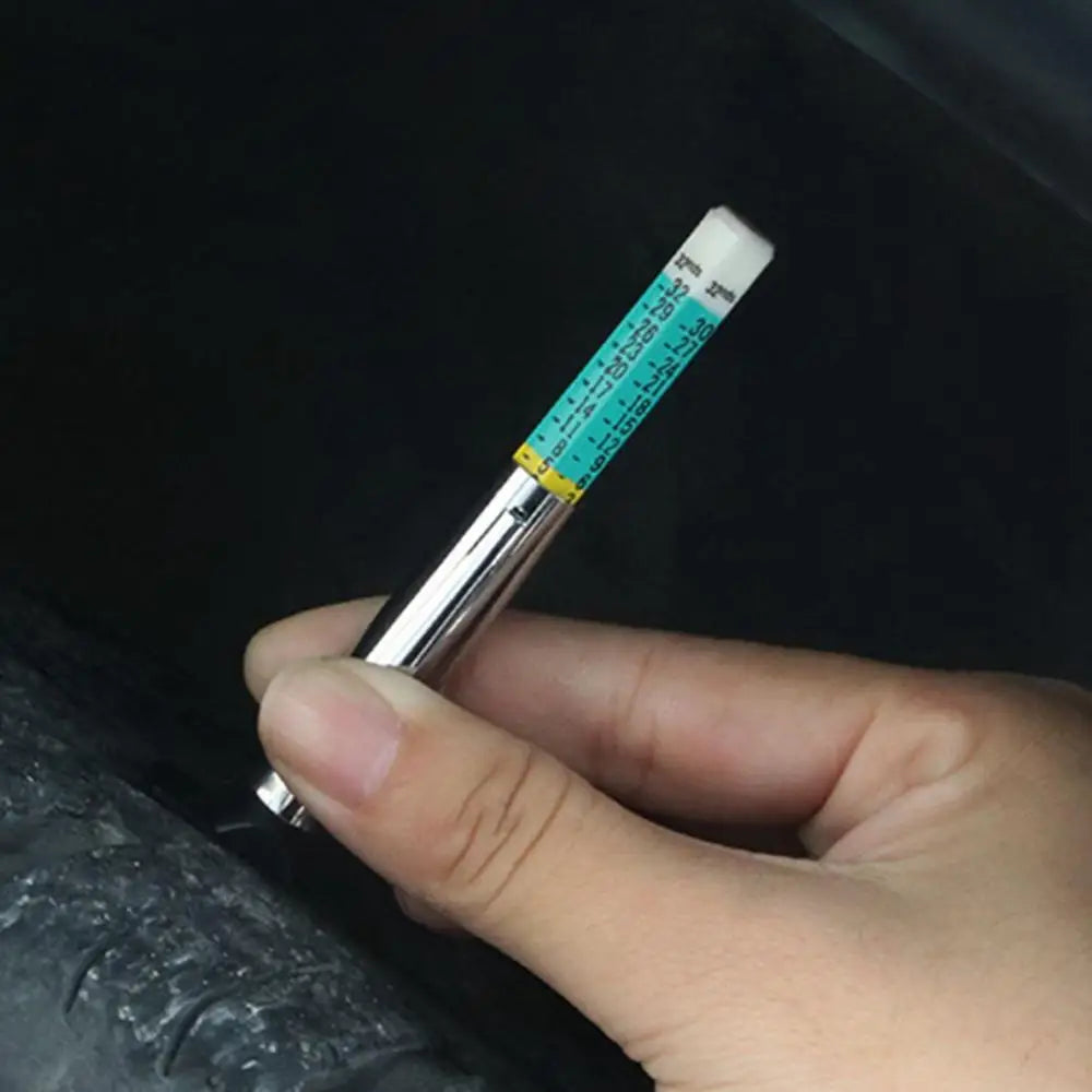 Color Coded 25mm Digital Mark Two-Sided Depth Gauge Tyre Tread Tire Ruler Measuring Pen