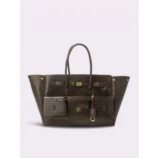 Luxury Leather Diaper Bag For Women Minimalist Design Handbag Elegant Classic Commuter Large Capacity Bag