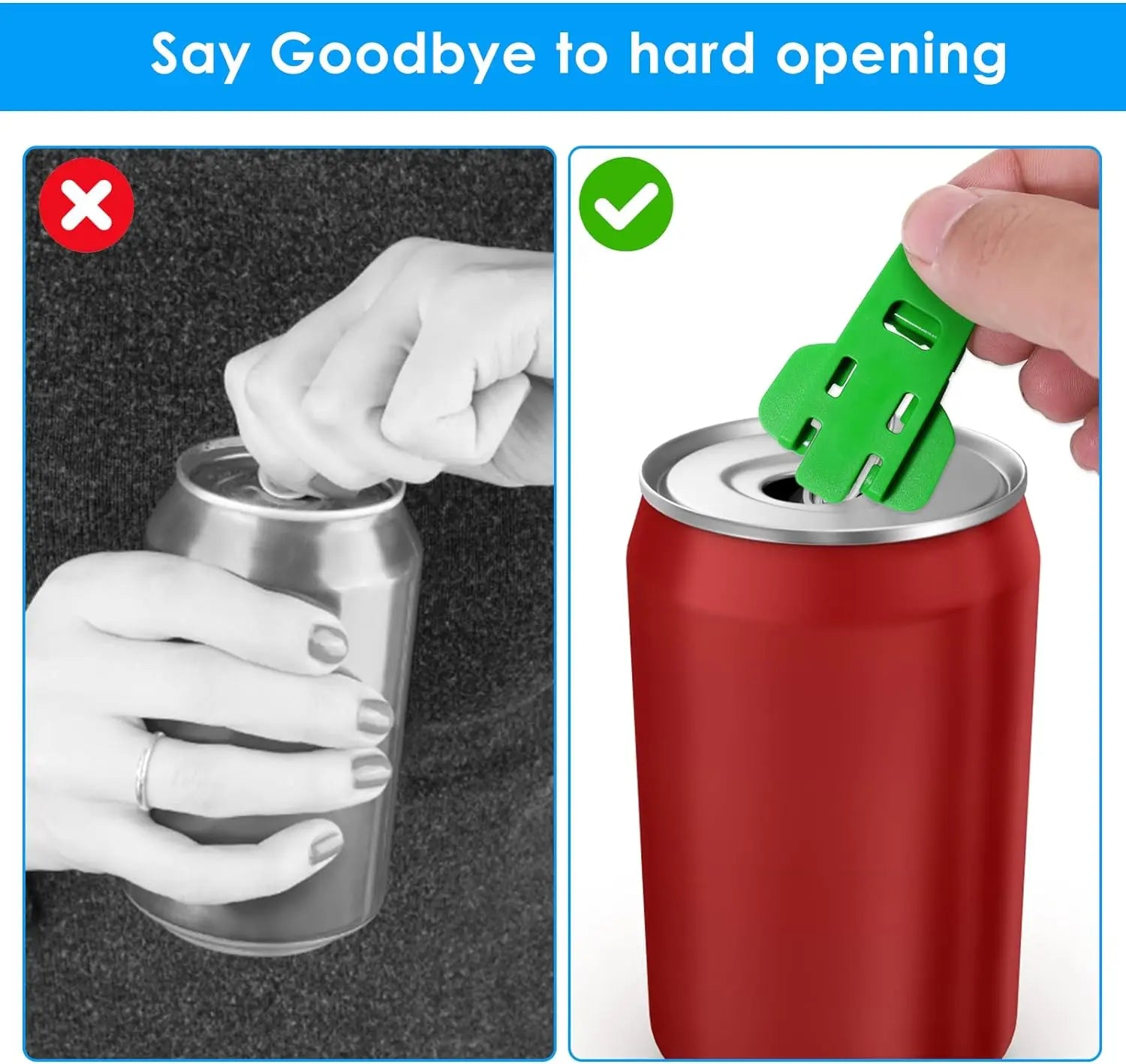 6PCS/Pack Cola Beverage Can Opener Easy Can Opener Portable Bottle Opener Multi Function Kitchen Gadget Accessories Random Color