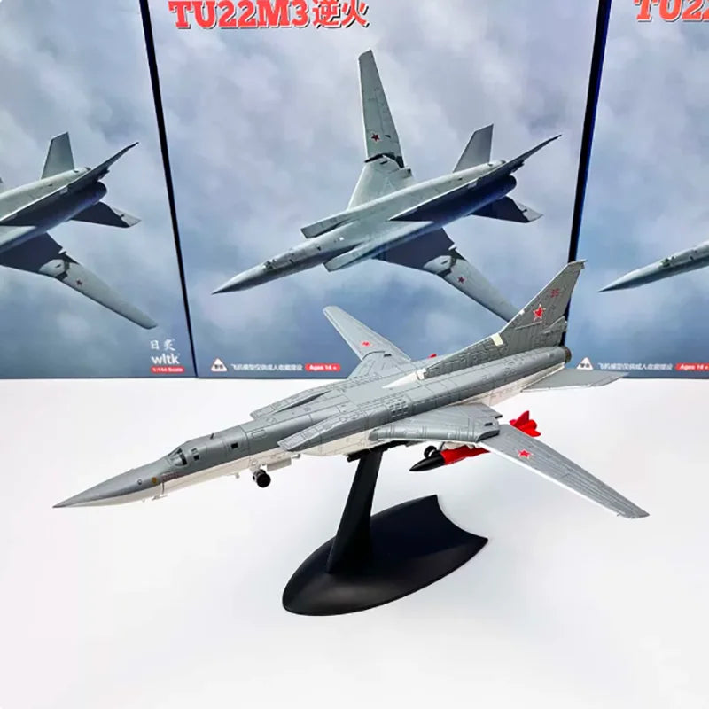 WLTK Diecast 1: 144 Scale Soviet TU22 Figure 22M3  Bomber Alloy Finished Product Souvenir Hobby Collection Toy Gift