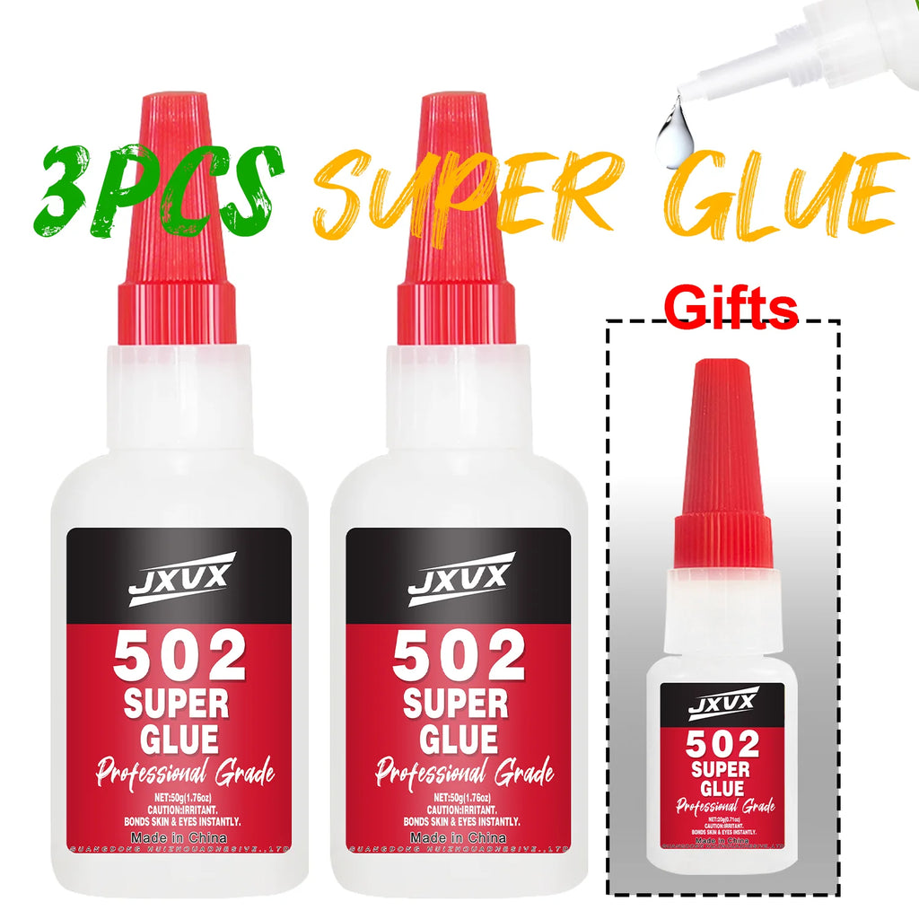 502 Super Instant Adhesive for Repairing Metal, Plastic, and Wood  - 5S Quick-Drying Cyanoacrylate (20/50g)