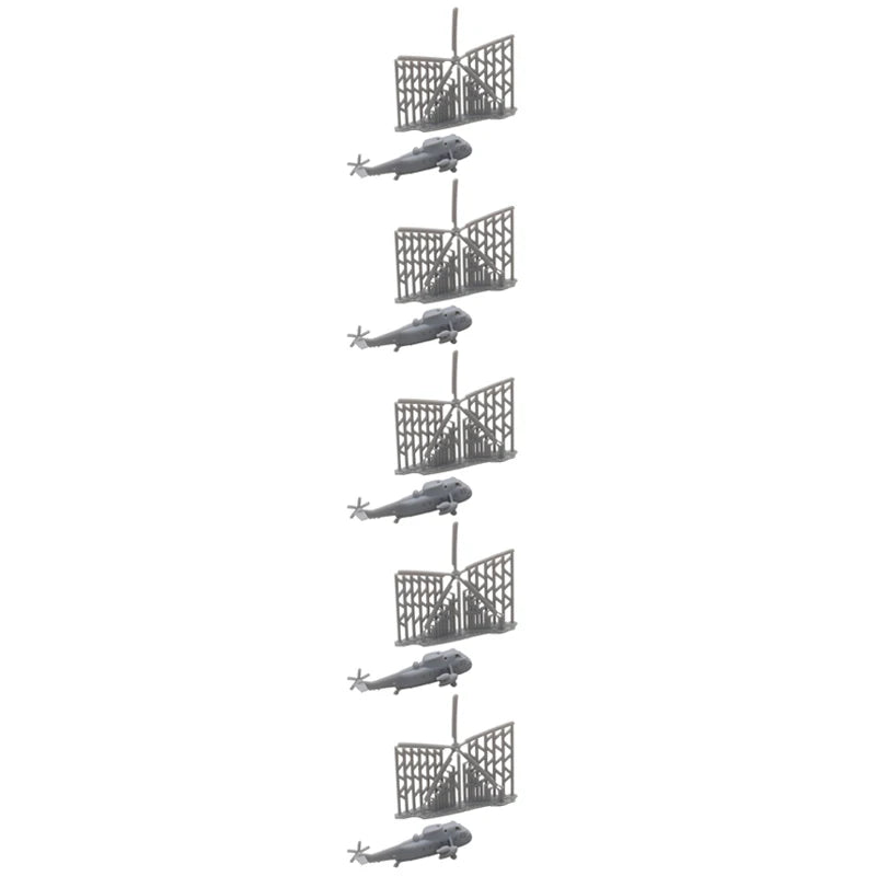 5Set Open Wing SH-3 Sea King Multipurpose Helicopter Model 1/2000 700 400 350 Scale Amphibious Antisubmarine Aircraft Resin Toys