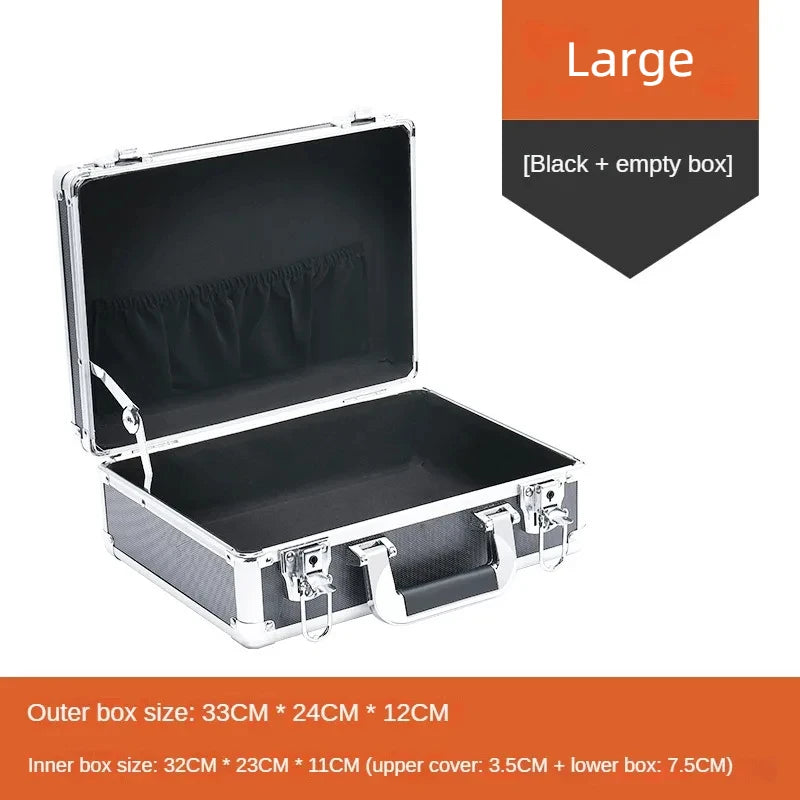 Portable Toolbox Aluminum Suitcase With Lock Electric Tool Box With Sponge Hard Case Flight Case Household Equipment Storage