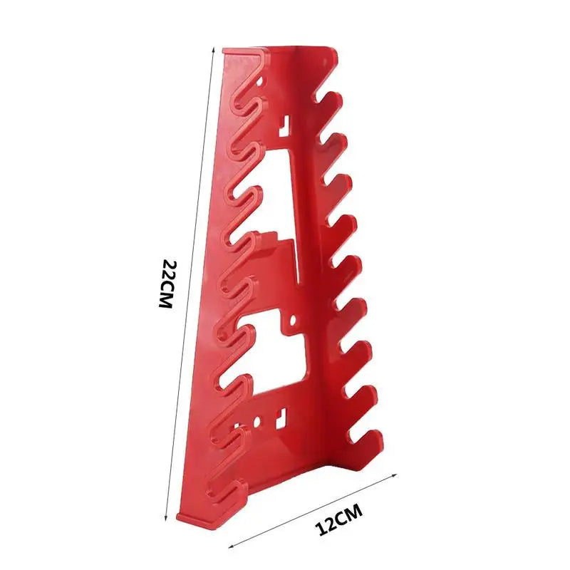 Red Wrench Organizer Plastic Wrench Organizer Tray Sockets Storage Tools Rack Sorter Standard Spanner Holders Wrench Holder