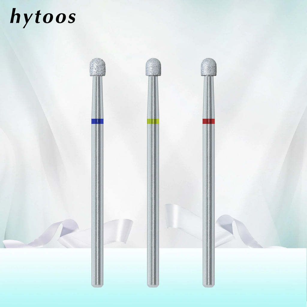 HYTOOS Mushroom Diamond Nail Drill Bits Chrome Pro Russian Cuticle Bit for Nail Drill Dead Skin Cleaner Nails Pre-treatment Tool