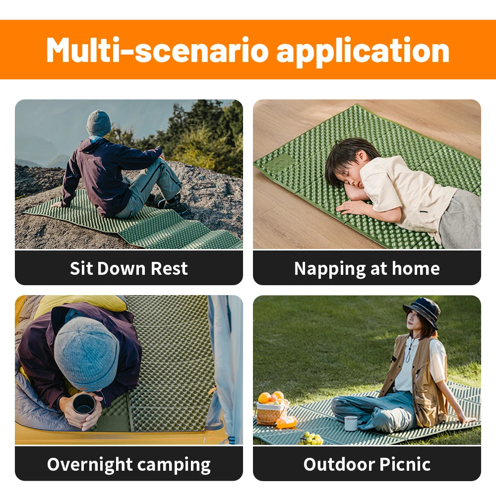 Naturehike 2024 New Camping Mat Winter Warm Moisture Proof Ultralight Sleeping Pad 4 Season Widen Hiking Travel 1-2 Person Mats