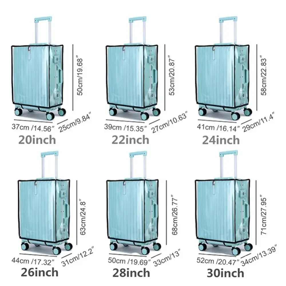 New Travel Luggage Protector Case PVC Transparent Baggage Cover Durable Waterproof Suitcase Protective Cover