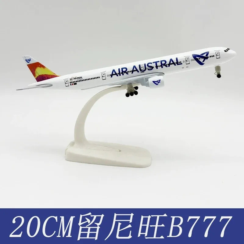Toys Diecast Alloy 20cm Airplane B777 Series Airways Plane Model With Base Adult/Children Enthusiast Gift Ornament