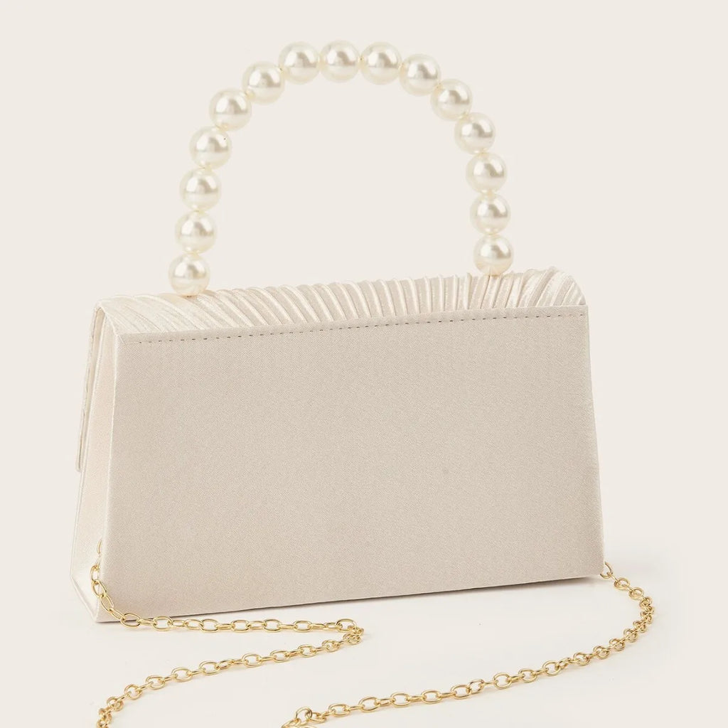 New Satin Dinner Bag High-end Banquet Clutch Bag Dress Fashion Clutch Small Square Bag Metal Chain Shoulder Bags Wedding Part