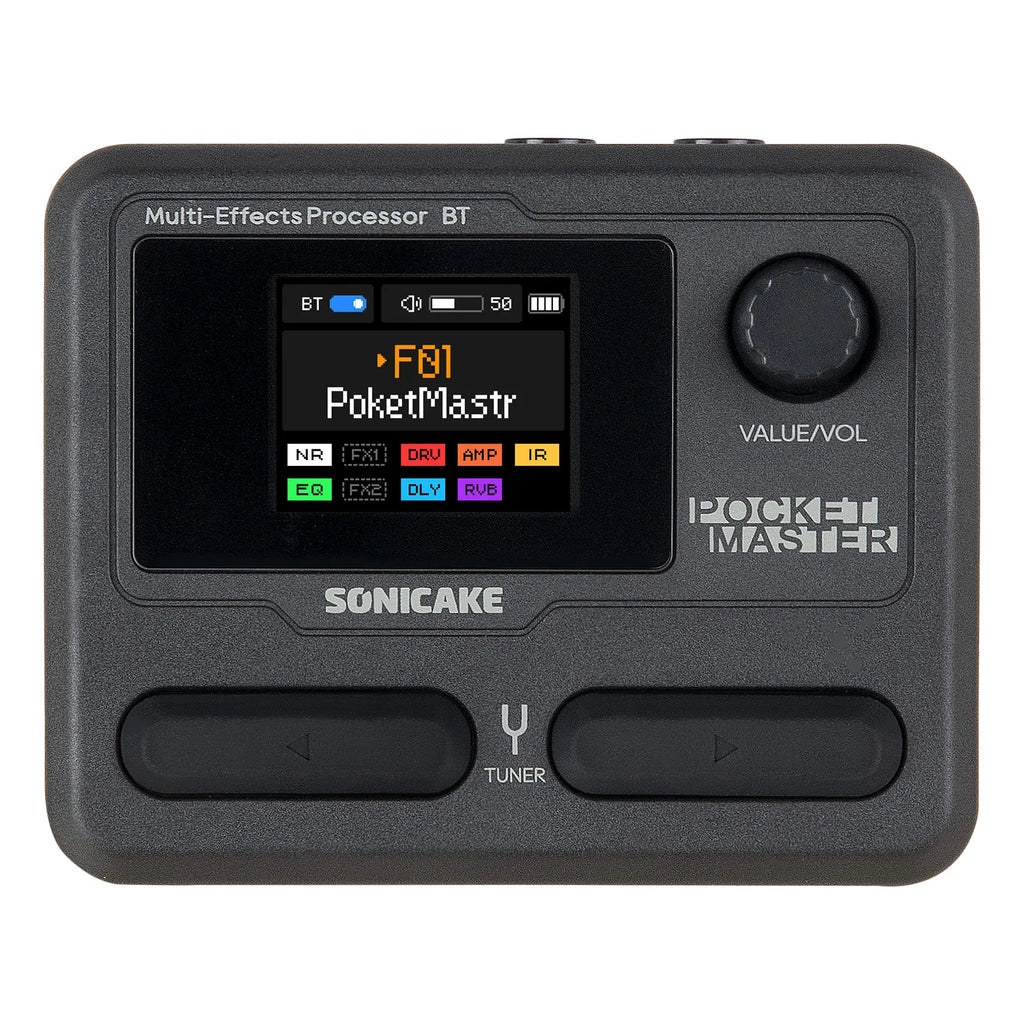 SONICAKE Pocket Master Colorful Pedal English Version Guitar Bass Amp 100+ Multi-Effects Pedal Wireless APP Control QME-10
