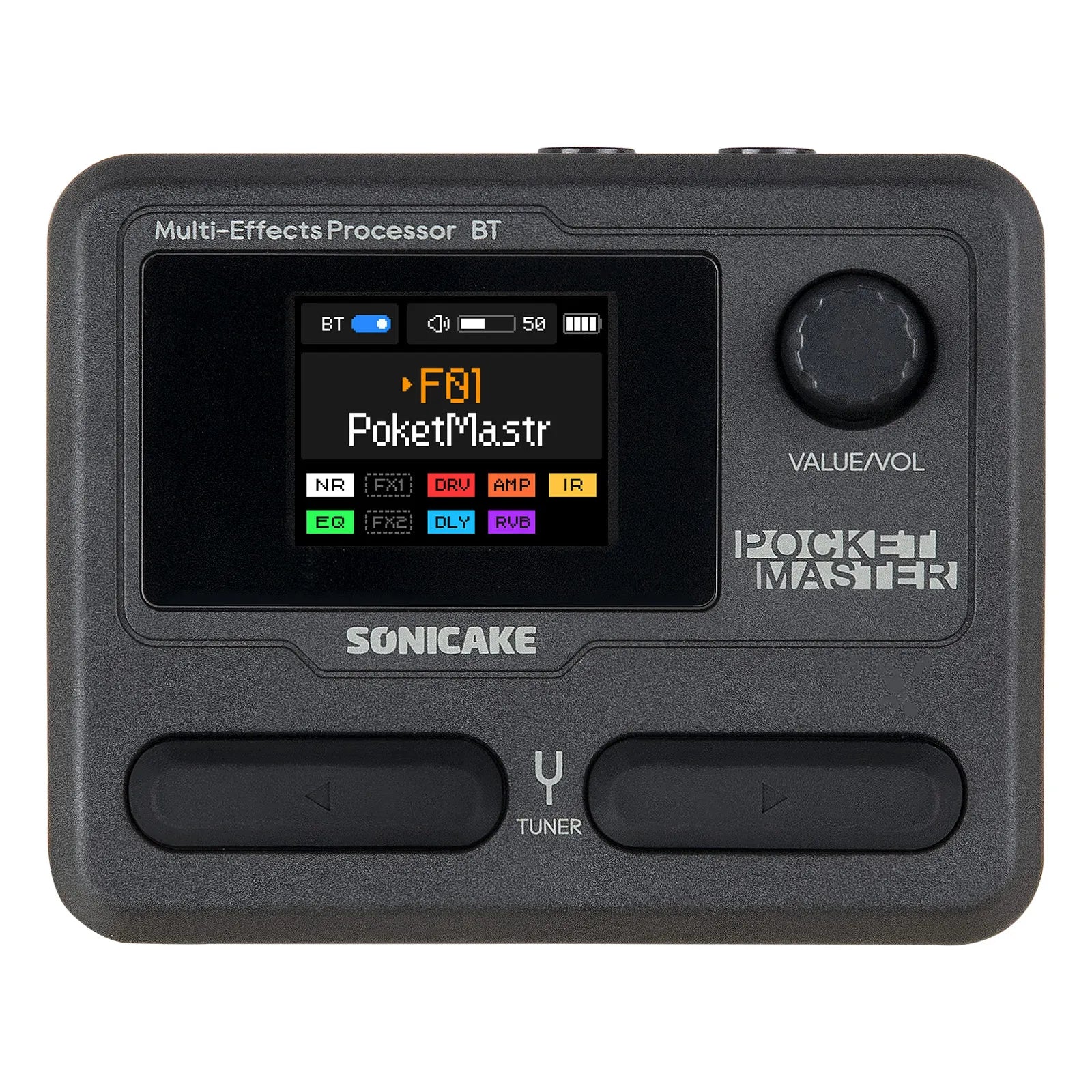 SONICAKE Pocket Master Colorful Pedal English Version Guitar Bass Amp 100+ Multi-Effects Pedal Wireless APP Control QME-10