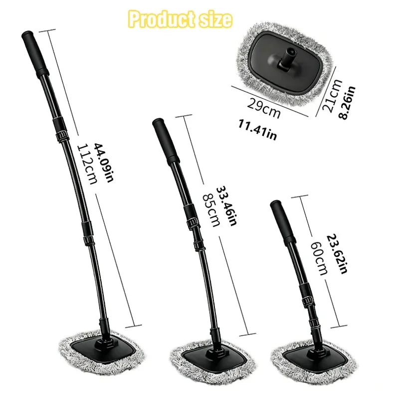 New Car Wash Mop Cleaning Brush Telescoping Long Handle Cleaning Mop Retractable Bent Bar Car Wash Brush Car Cleaning Tools