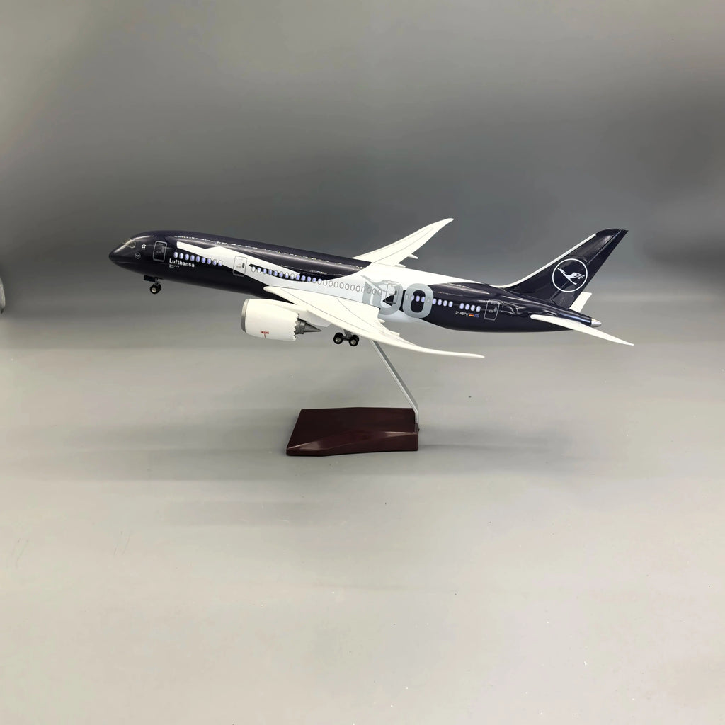 47CM Miniature Airplane 100 Years Series Lufthansa Plane Model B787 B747 A380 A350 DELTA Collectible Scale Aircraft Resin Gift