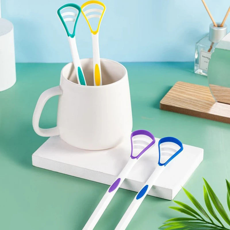 1/6Pcs Pack Tongue Brush Tongue Cleaner Scraper Cleaning Tongue Scraper For Oral Care Oral Hygiene Keep Fresh Breath