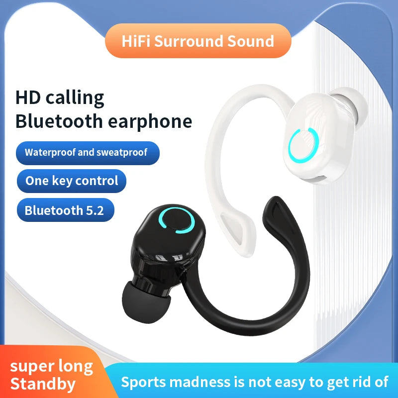VAORLO S10 New Earphone Bluetooth Earphone Sport Business Single Ear Earphone With Good Sport Range and Noise Reduction Wearing