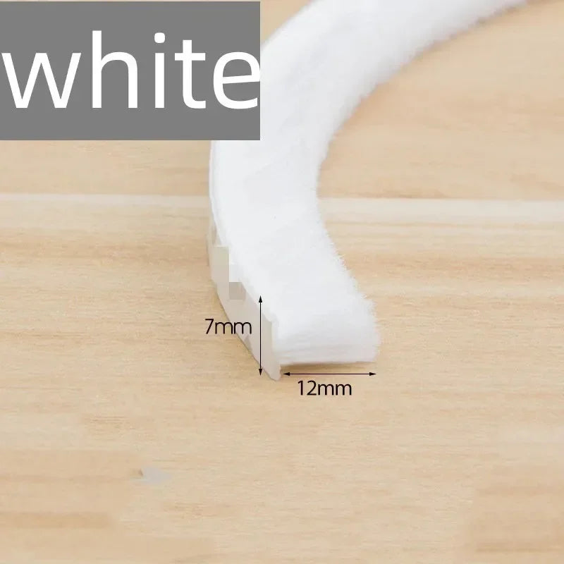 10M Brush Strip Self Adhesive Door Window Sealing Strip Home Door Window Sound Insulation Seal Film Door Swal Weather Strip
