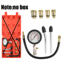 8 PCS Gasoline Engine Compression Tester Set 0-300 PSI Automobile Cylinder Pressure Gauge Kit with M10 M12 M14 M18 Adapter