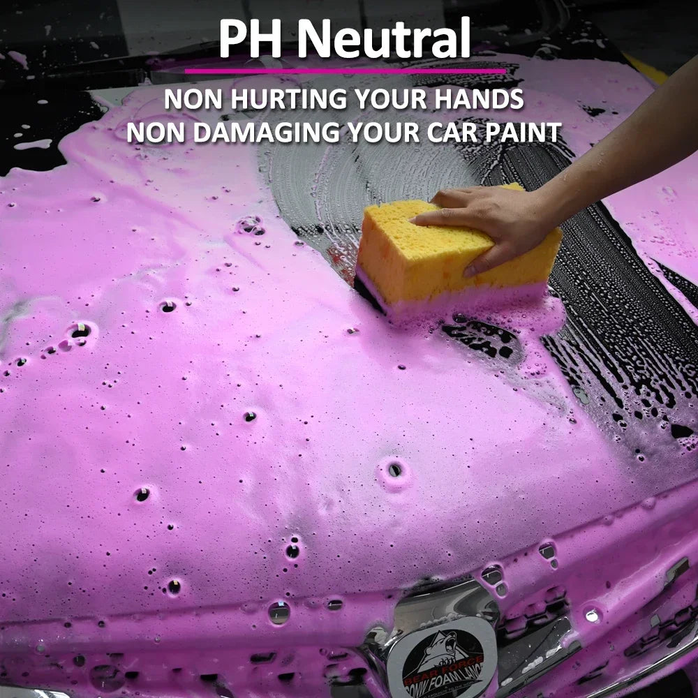 Pink Foaming Car Wash Soap Auto Wash Shampoo Active Foam Cleaner for For Snow Foam Lance /  Cannon / Foam Gun or Bucket Wash