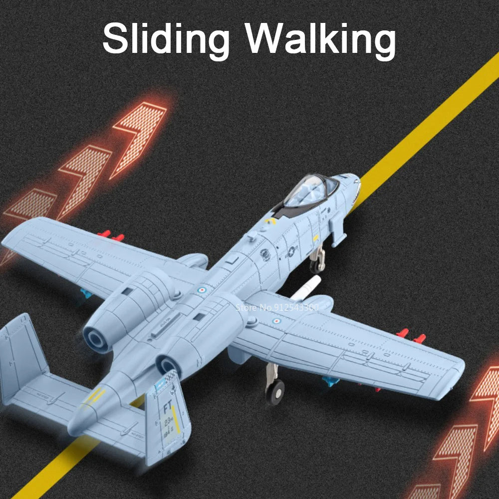 1:32 A-10 Thunderbolt II‌ F-14 Fighter Model Toy Foldable Wheels Metal Body Airplane Sound Light Models Gifts for Children