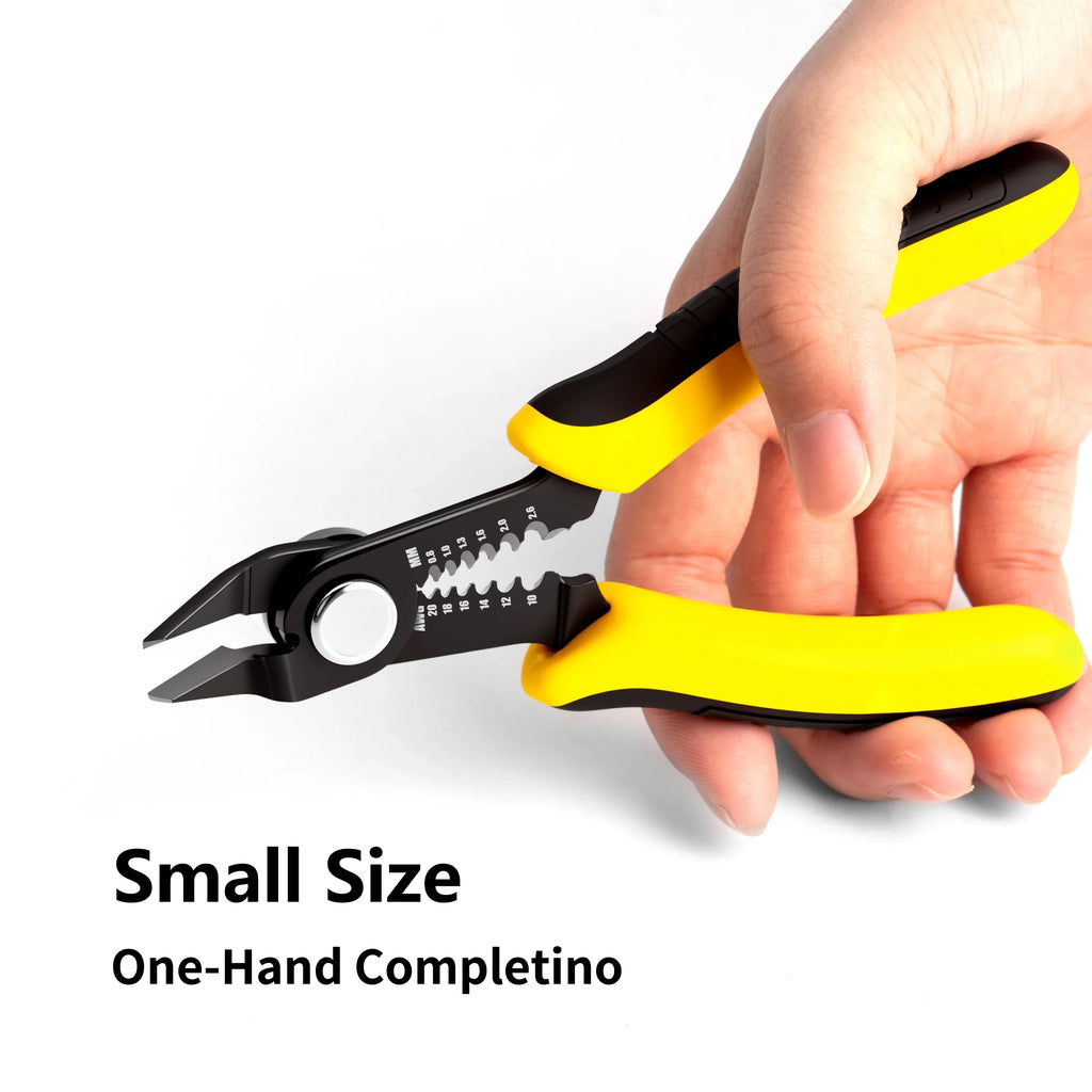 Bomurphy Wire Cutters 5.8-Inch Flush Pliers with Supplementary Stripping, Cutting Pliers, Handy and Slim Diagonal Cutters
