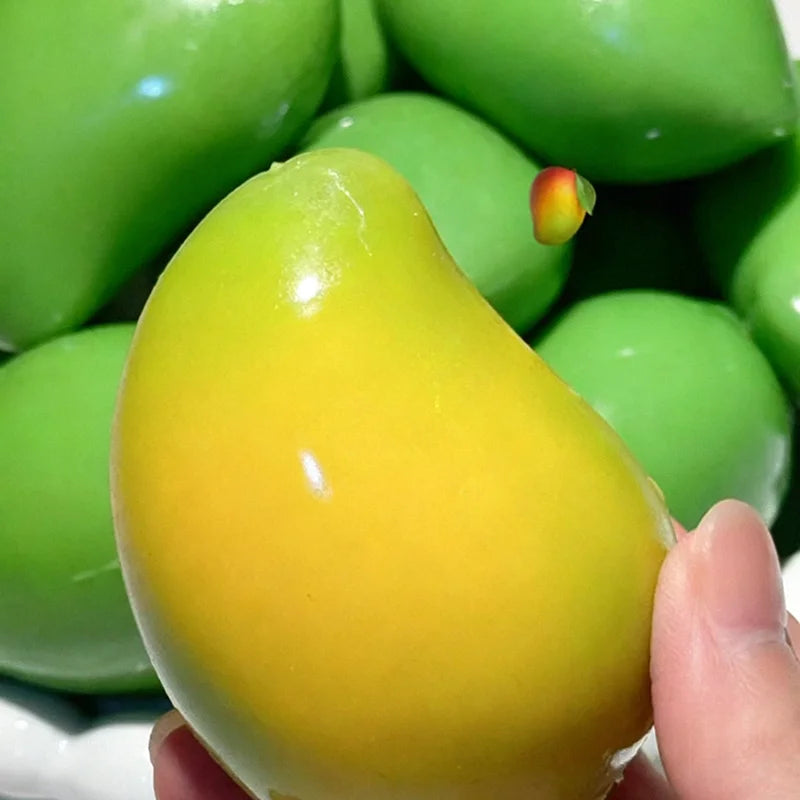 Color Changing Mango Squishy Fidget Toy, Soft ASMR Sensory Squeeze Ball, Anti-Anxiety Stress Relief Fidget Toy for Kids Adults