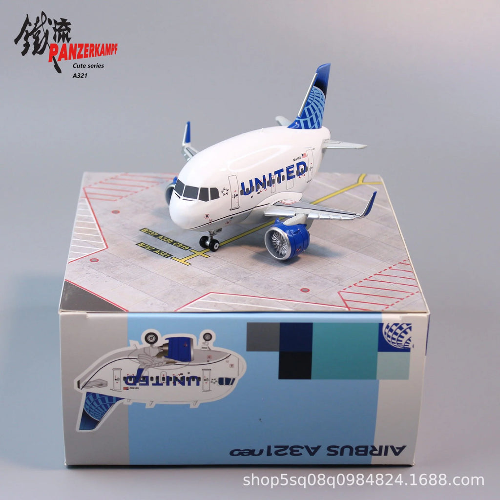 Q-Version Cartoon Airplane All Alloy Airbus American Airlines A321/Delta Air Lines/C919 Aviation Collection Model Airplane