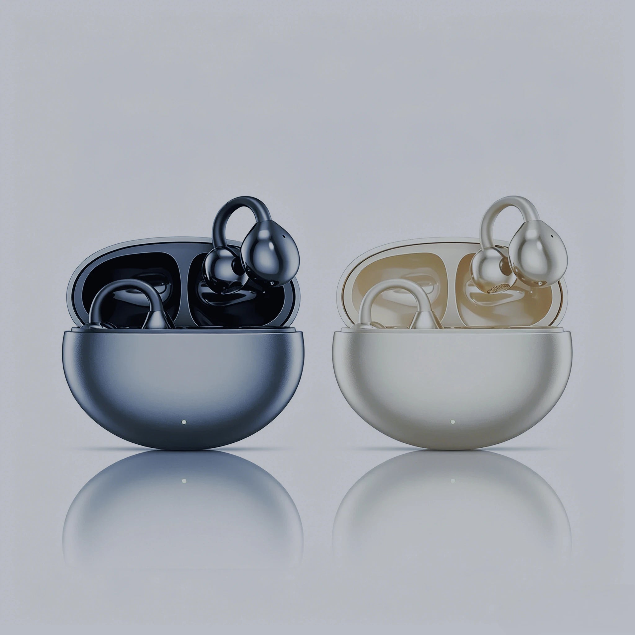 Bluetooth Open Ear Clip Earbuds Wireless Touch Control Stereo Headphones ENC Noise Reduction Integrated Mic for Sport Use