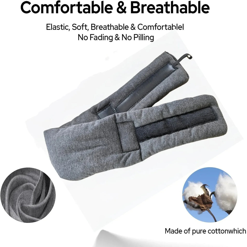 Modal cotton zero pressure blackout 3D sleep eye mask neck pillow, blackout breathable travel neck pillow with eye mask