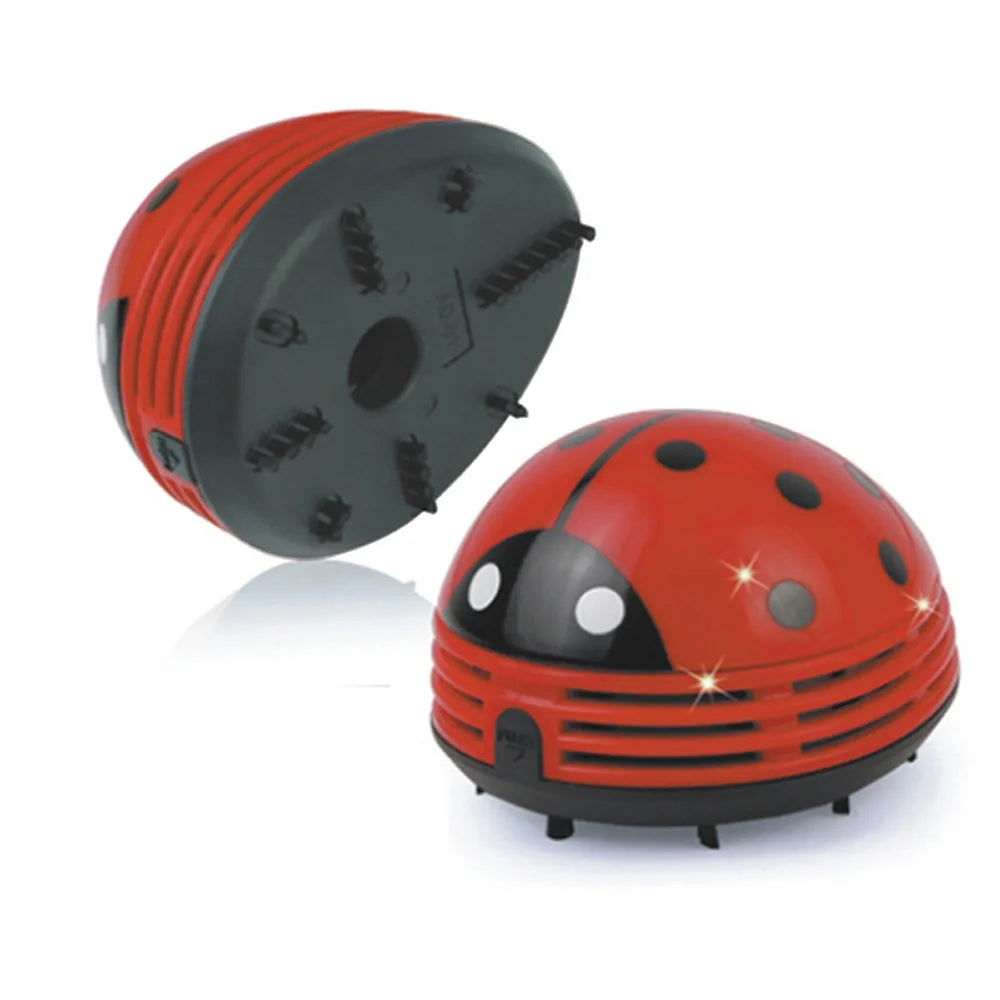Mini Vacuum Table Vacuum Cleaner Ladybug Dust Cleaner Desktop Coffee Dust Collector for Home Office Desktop Cleaning