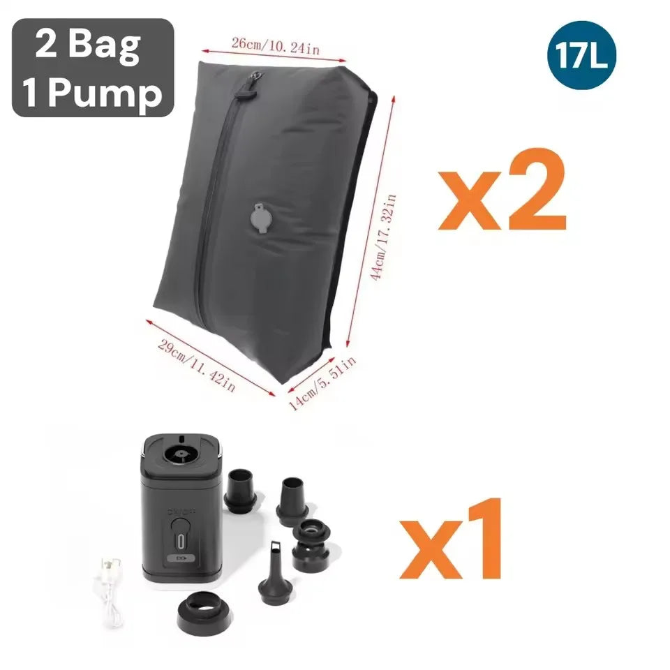 28L Reusable Vacuum Compression Storage Bag with Air Pump Travel Clothes Luggage Organizer Bag