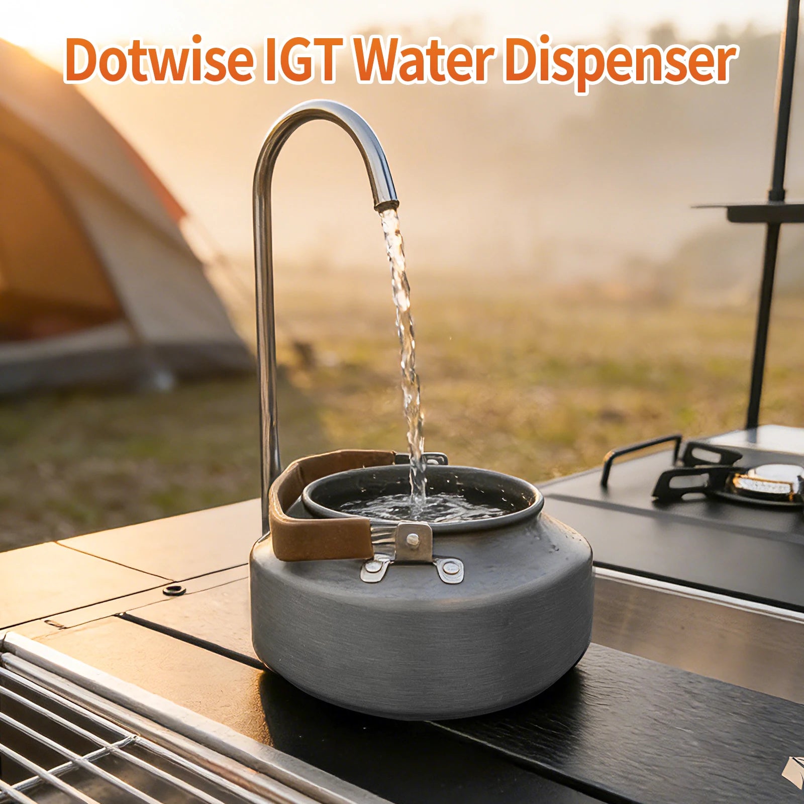 IGT Electric Water Dispenser Camping IGT Water-proof Electric Water Pump Aluminium Table Unit Plate IGT Table Accessory