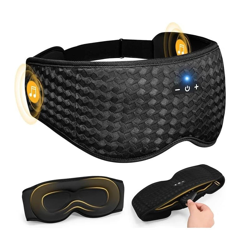 Bluetooth 3D Eye Mask Sleep Headphones Soft Cotton Blindfold Wireless Sleep Mask Speaker Microphone Comfortable Music Earphones