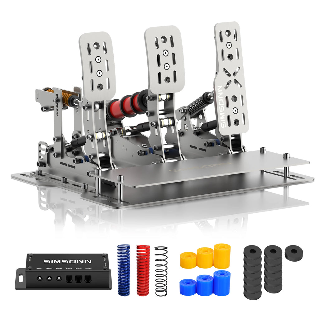 SIMSONN Plus X Sim Racing Simulator Pedal PC Simracing Pedals Support VAM and VAM RPO Vibration Motor Driving Game Accessories