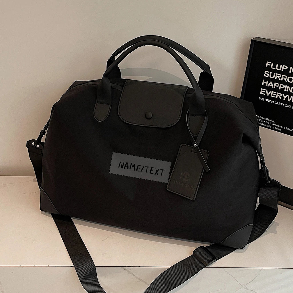 Logo Classy Custom Travel Bag Women's Sports Fitness Bag Travel Crossbody Lightweight Luggage Bag Swimming Tote Bag DIY