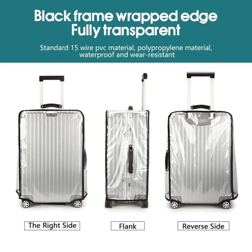 16-28 Inch Travel Luggage Cover PVC Waterproof Luggage Protector Cover Dustproof Transparent Suitcase Protector Cover Luggage