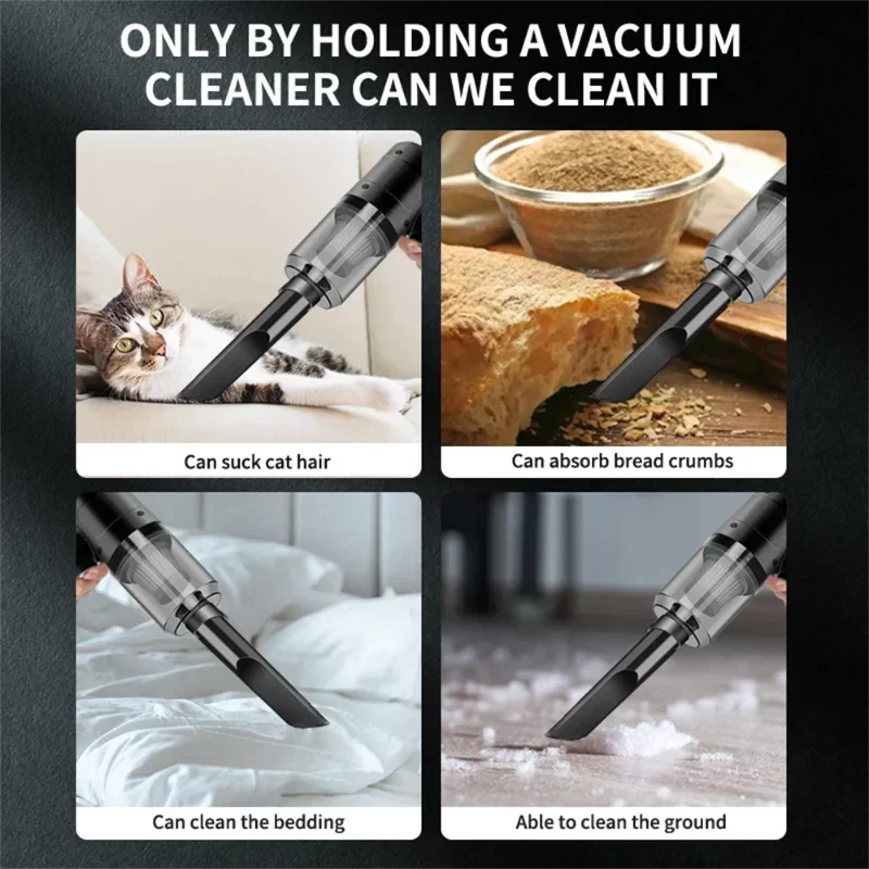 Car vacuum cleaner with high suction power for car use, 2026 new model for easy suction, handheld small mini car for home use