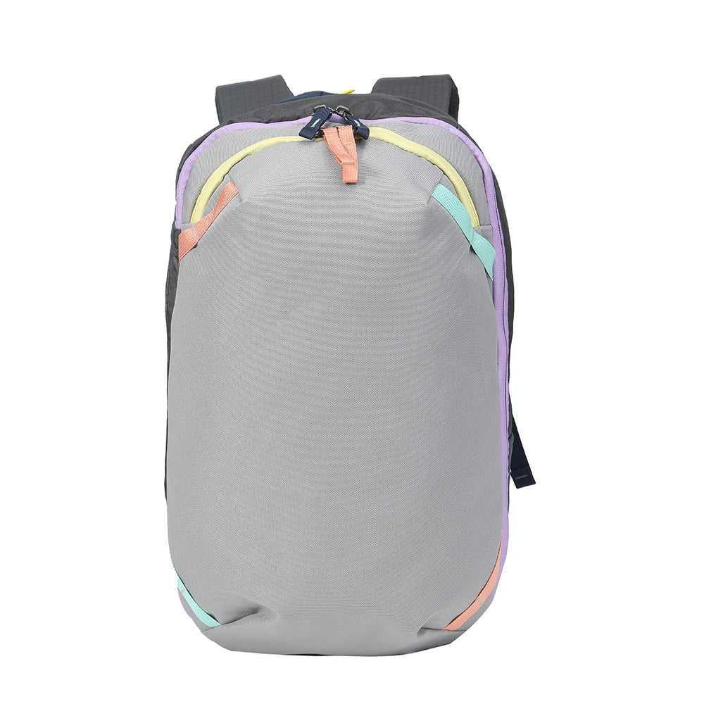 20L Large Capacity Multicolor Backpack Lightweight Fashion Color Block Travel Bag Ideal for Hiking Camping Daily Use