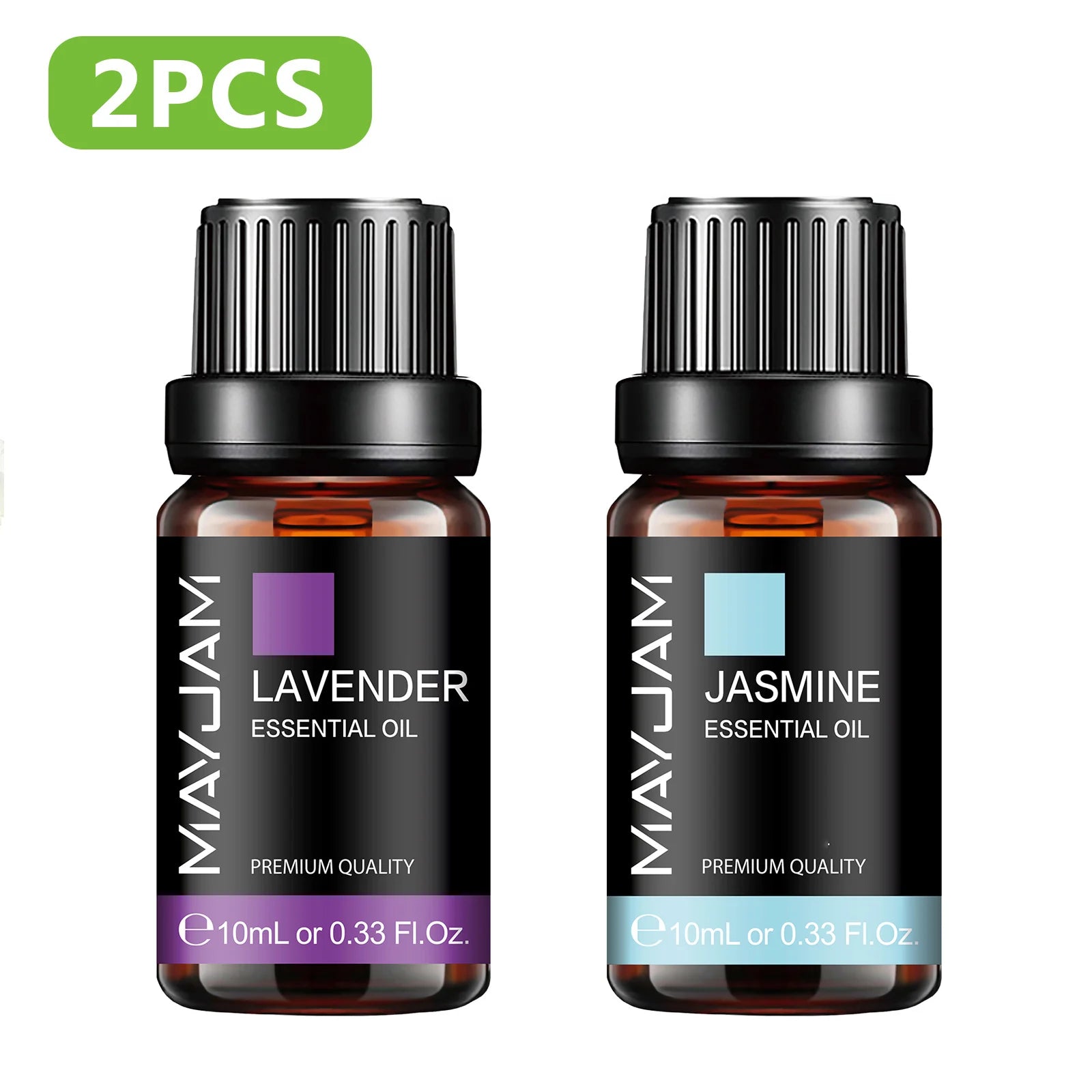 MAYJAM 2PCS Natural Plant Essential Oils Lavender Jasmine Eucalyptus Vanilla Fragrance Oil for Humidifier Diffuser