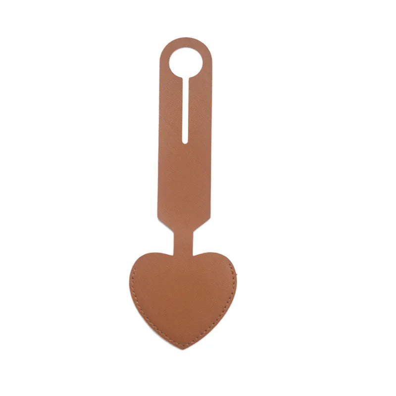 Creative Heart Shaped Leather Luggage Tag Write On Boarding Pass ID Tag Travel Gift